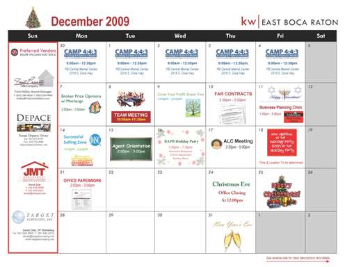 2009 december calendar. December 2009 Calendar